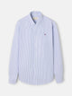 Chemise sport oxford à rayures moyennes bleu marine