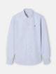 Chemise sport oxford à fines rayures bleu marine