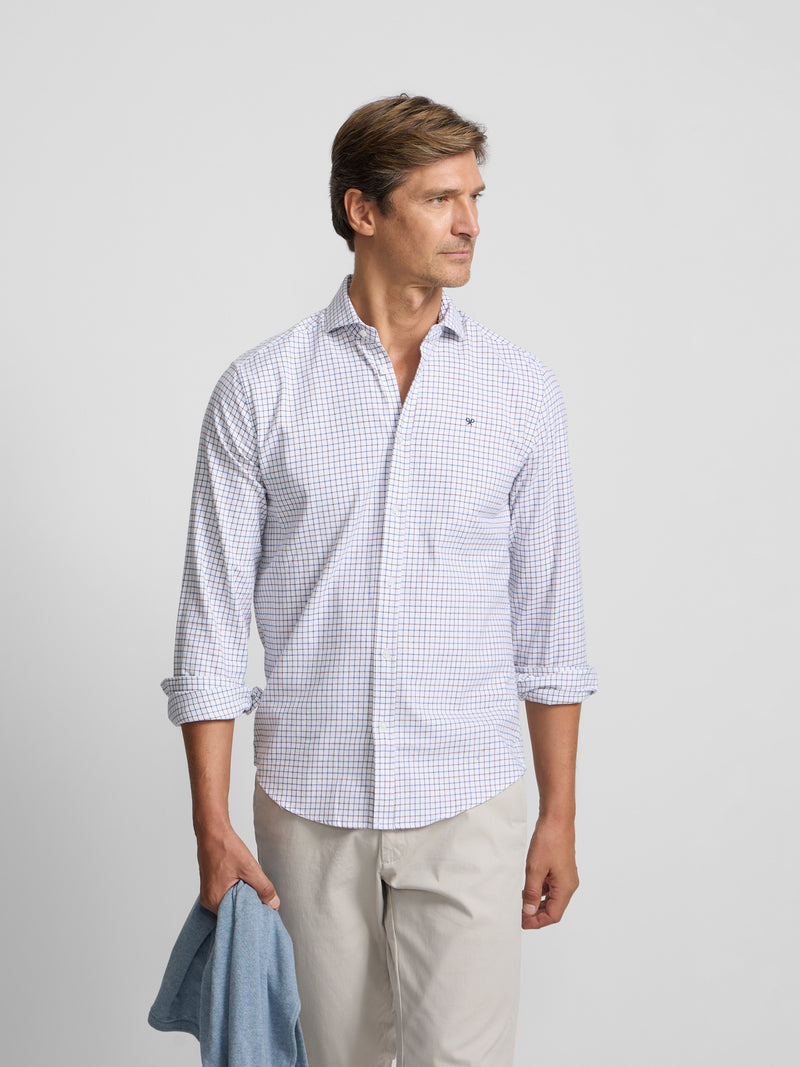 Camisa sport warm cuadros marron