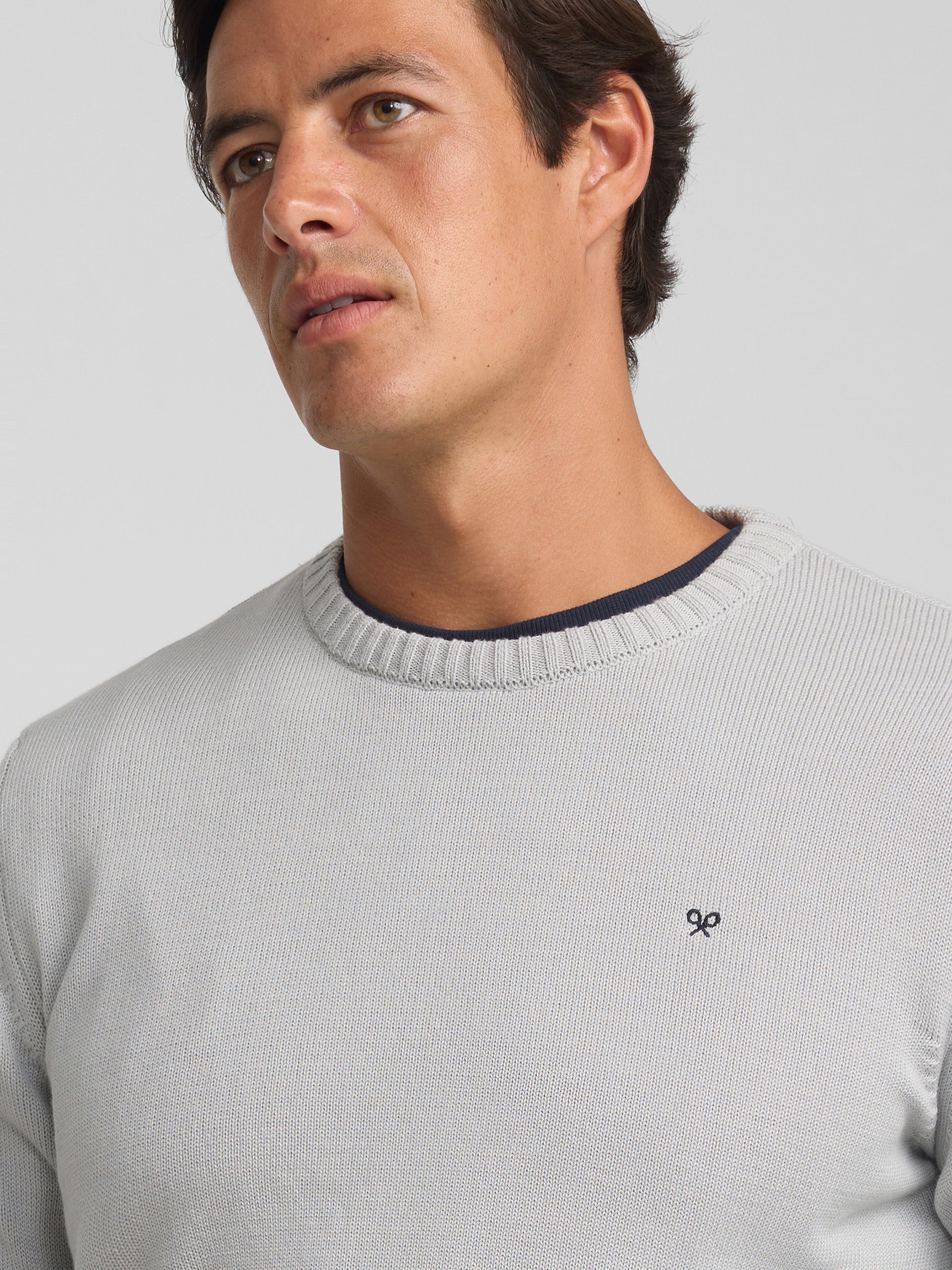 Light blue plain cruise sweater