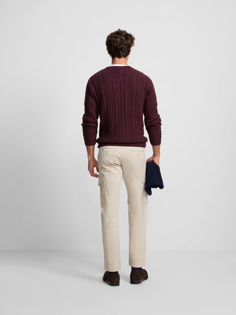 Camisola de malha bordeaux
