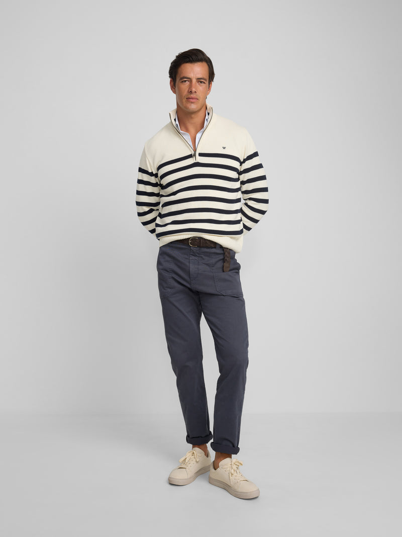 Pantalon de sport cruise à poche plaquée bleu foncé