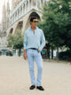 Pantalon de sport cruise en denim bleu