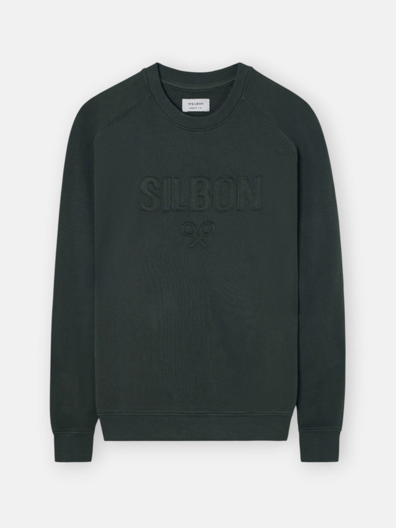 Sweatshirt raglã silbon patch caqui