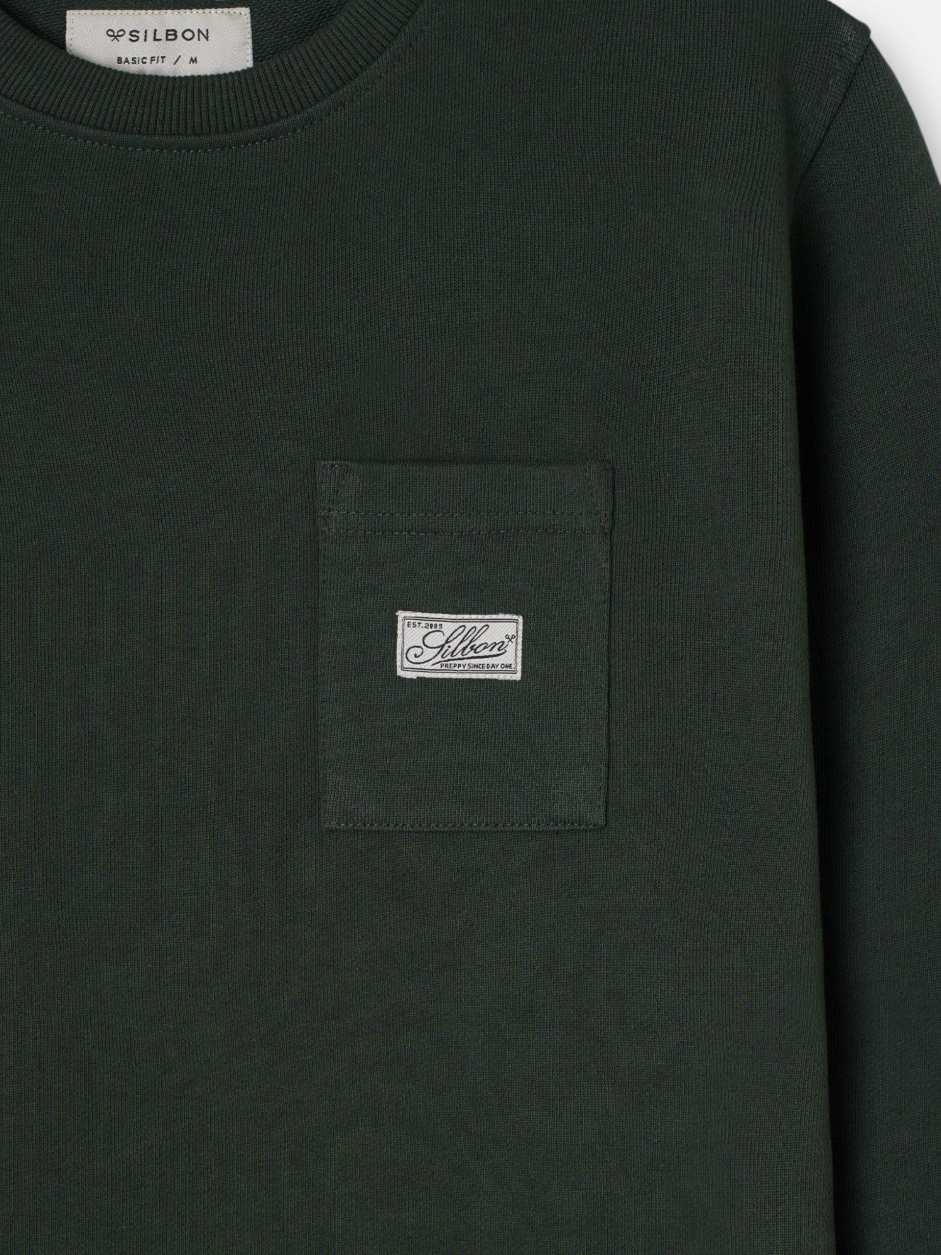 Sudadera bolsillo etiqueta khaki
