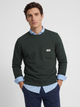 Sweat-shirt avec poche et étiquette kaki