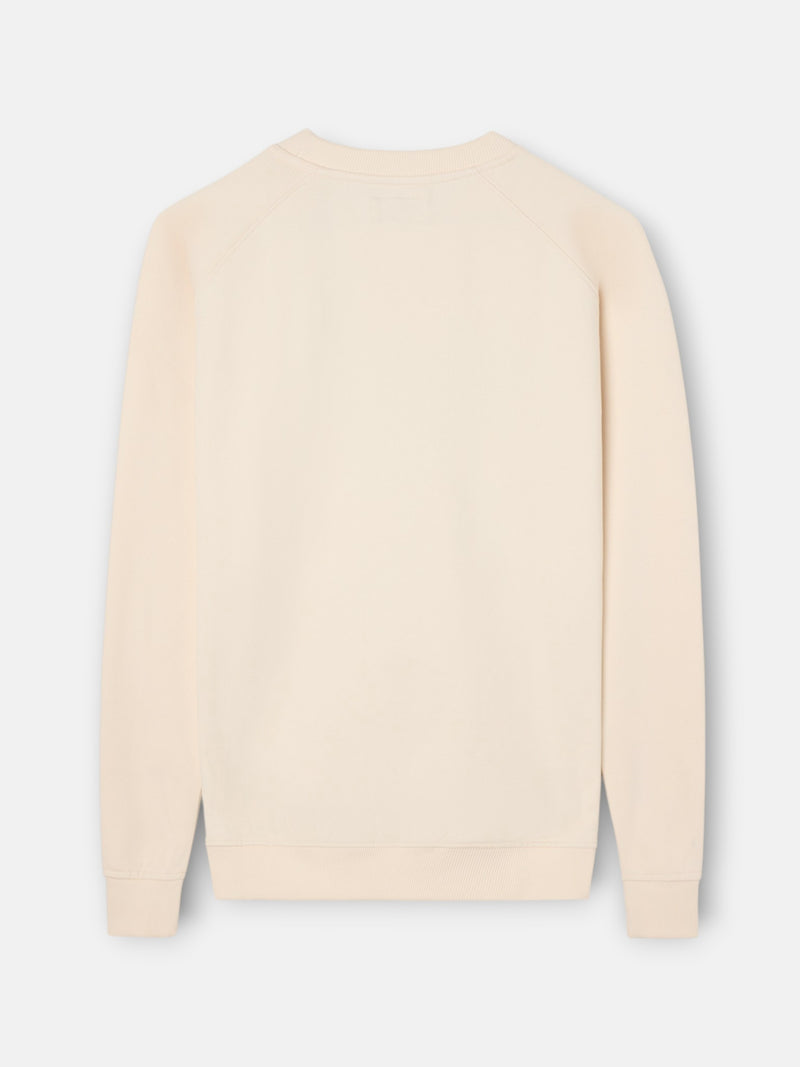 Sudadera ranglan silbon patch crema