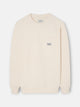 Sudadera bolsillo etiqueta crema