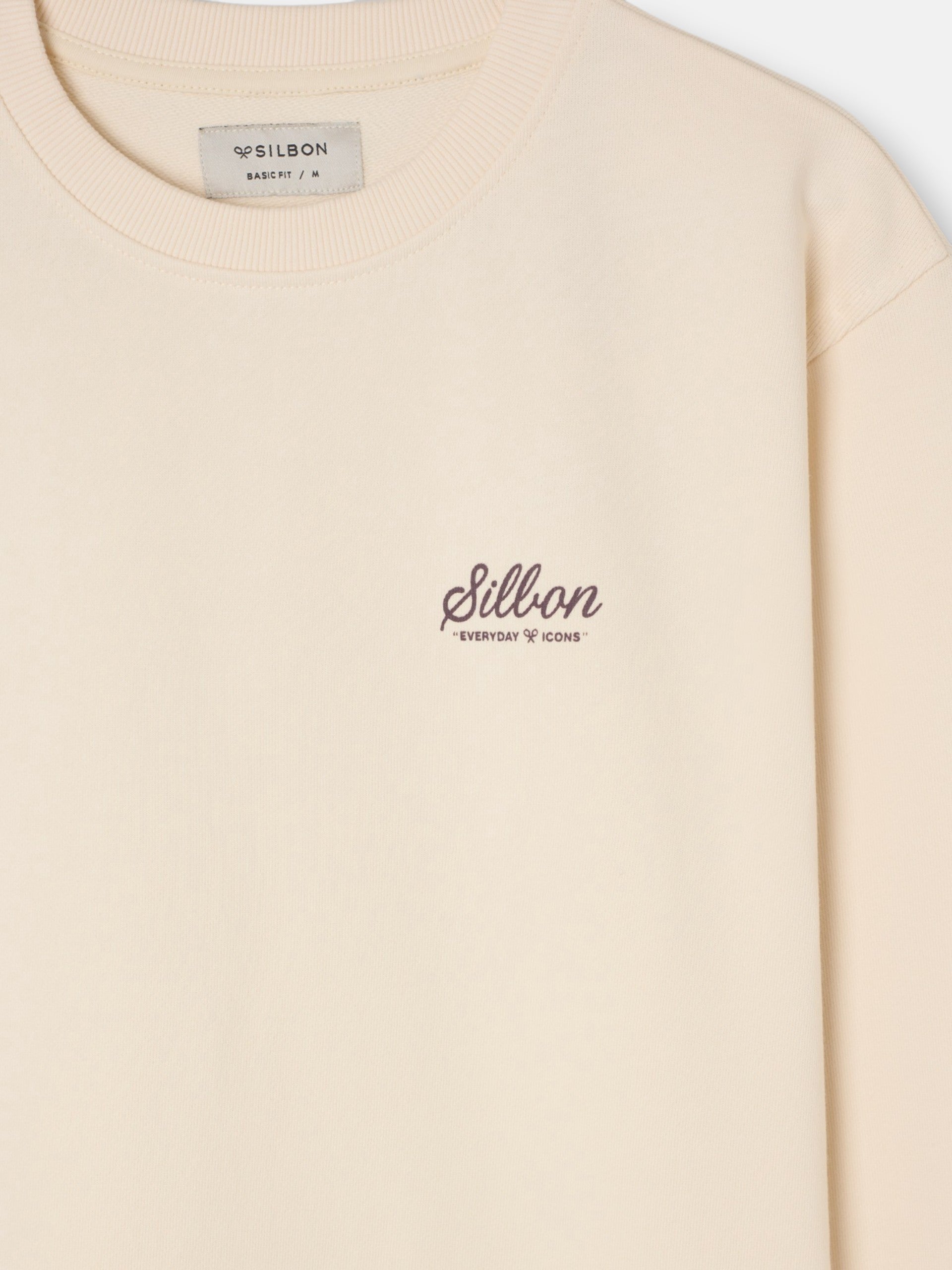 Sudadera varsity club crema