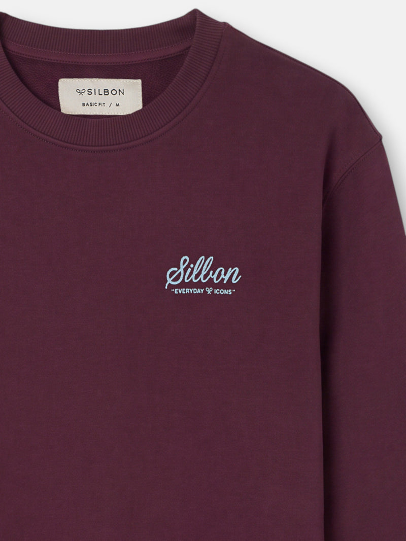 Sweatshirt varsity club bordô