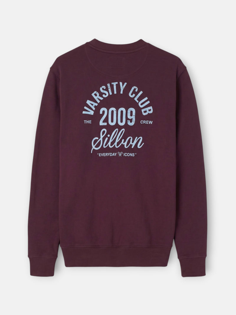 Sweatshirt varsity club bordô