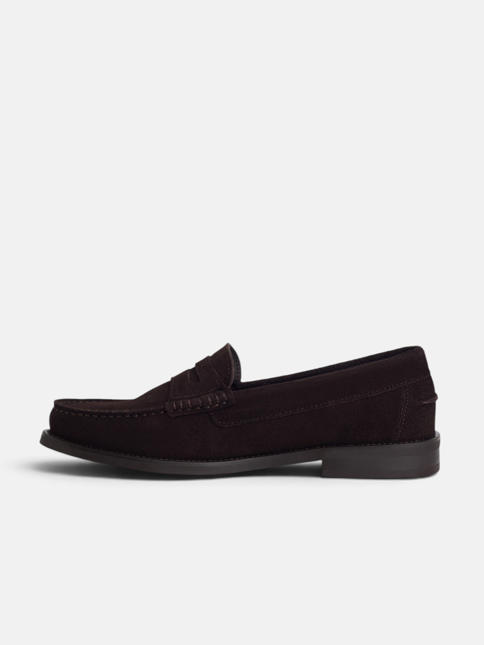 Zapato mocasin ante marron claro