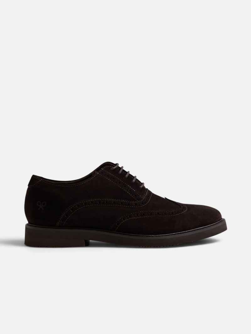 Zapato clasico ante perforado marron
