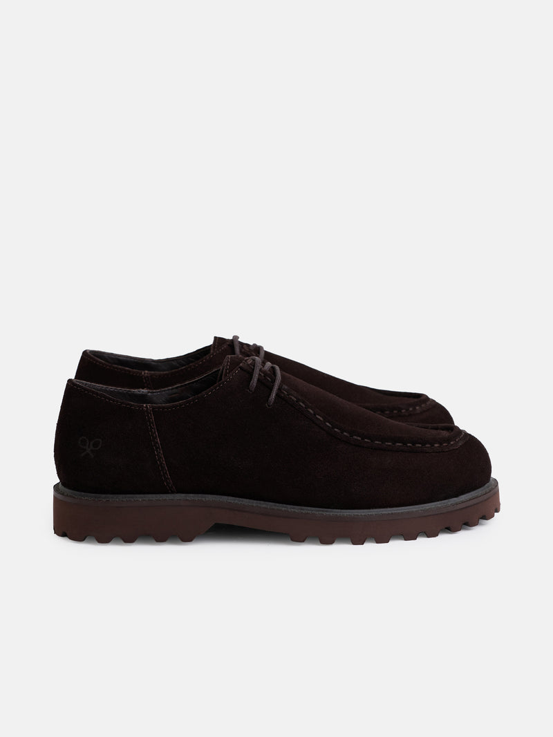 Zapato wallabee serraje marron