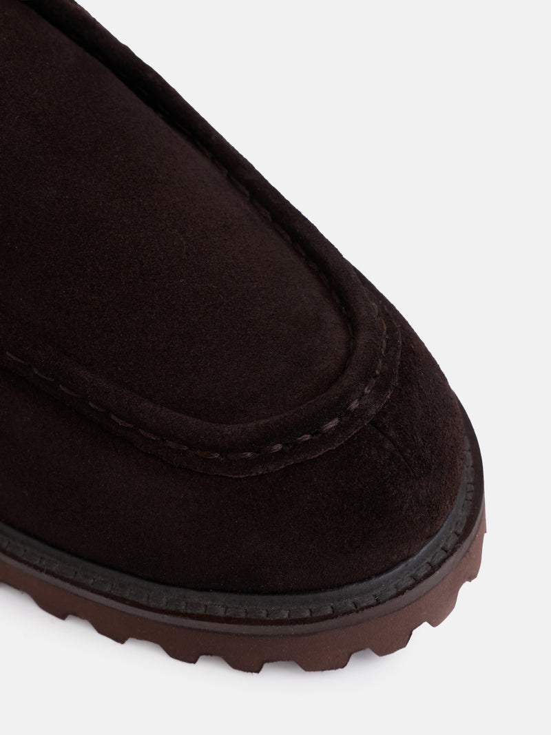 Zapato wallabee serraje marron