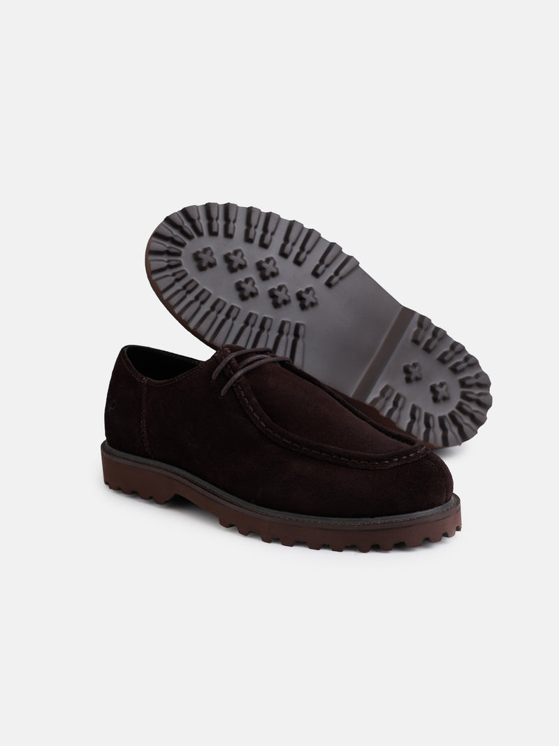 Zapato wallabee serraje marron