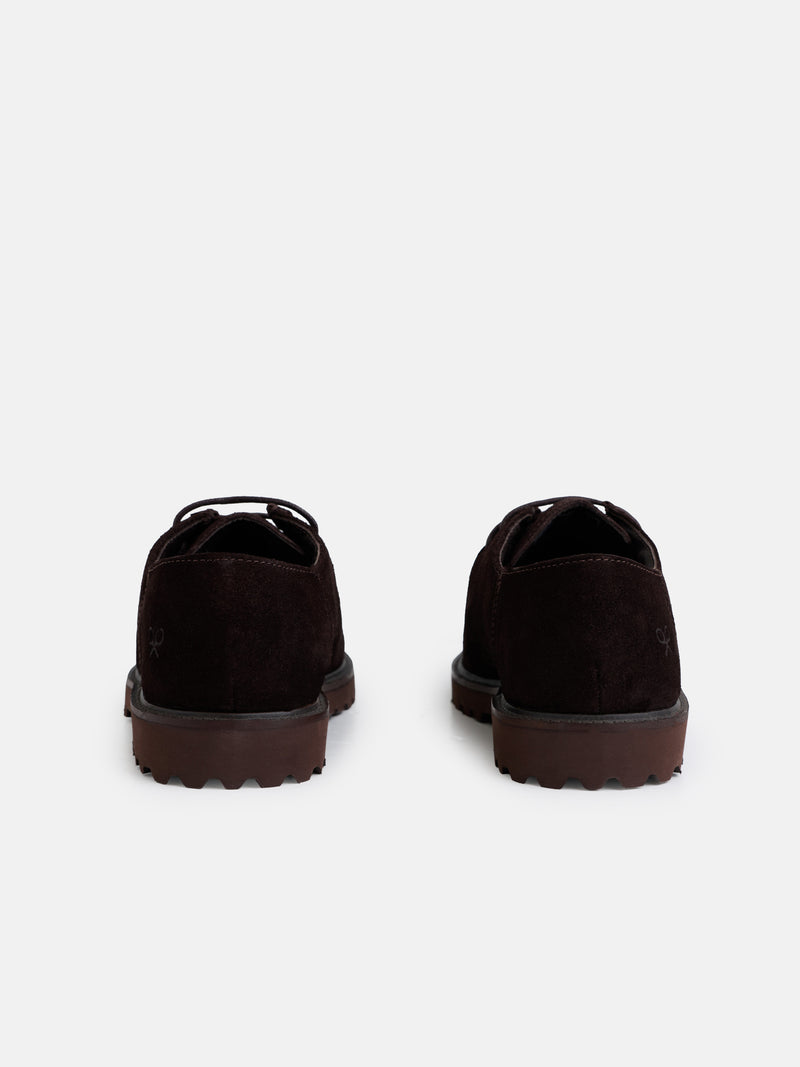 Zapato wallabee serraje marron