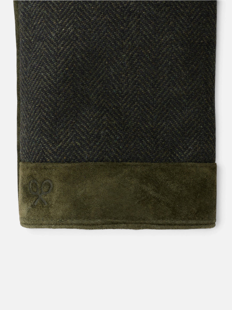 Guantes piel espiga verde