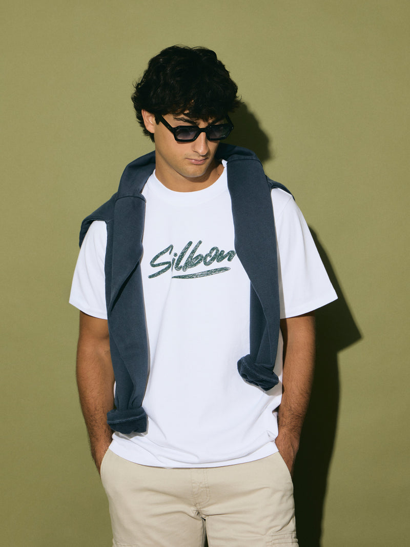 Camiseta silbon pencil blanca