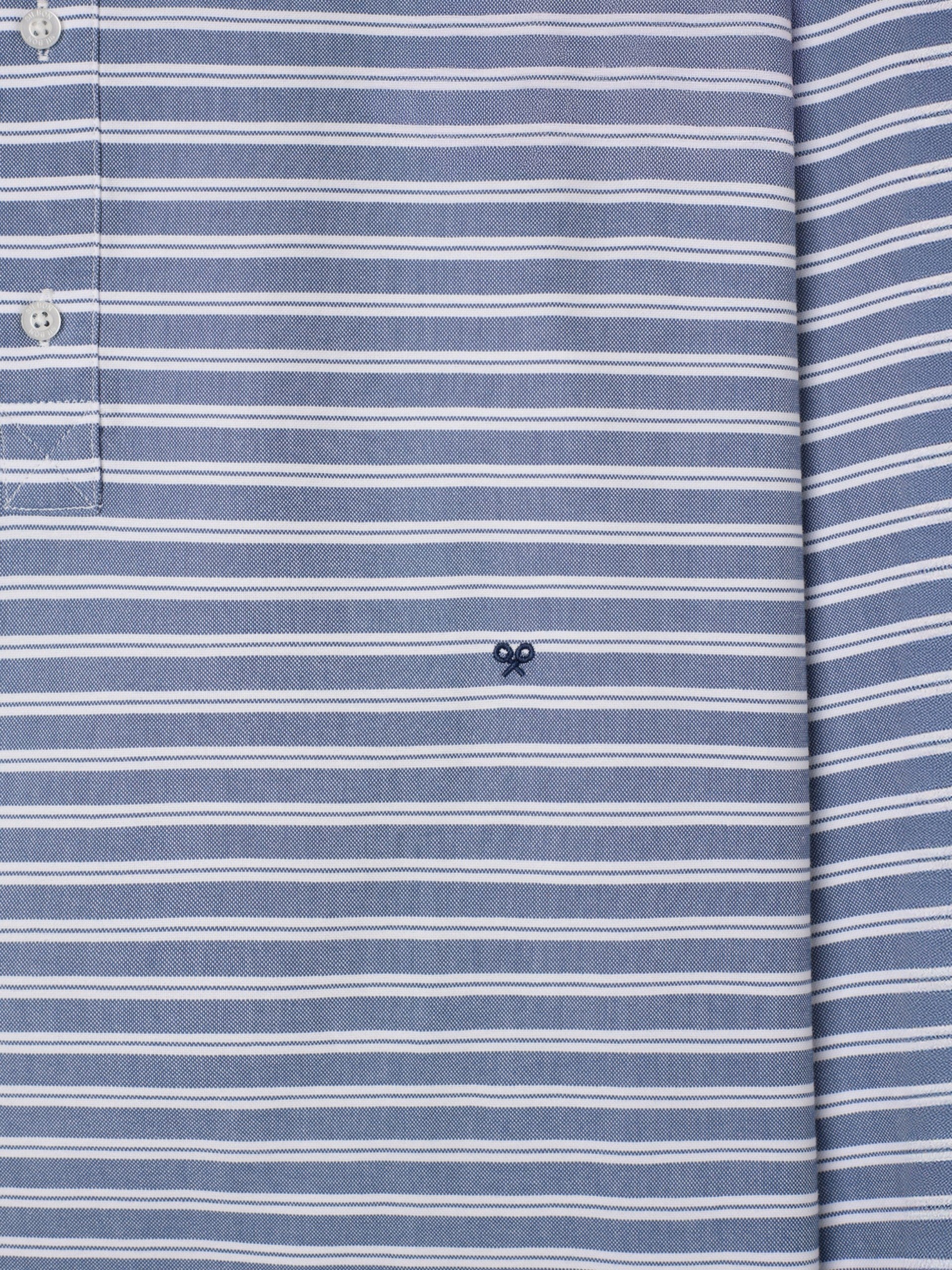 Polera oxford raya horizontal navy