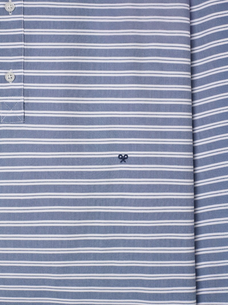 Polera oxford raya horizontal navy