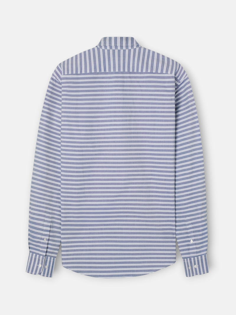 Polera oxford raya horizontal navy
