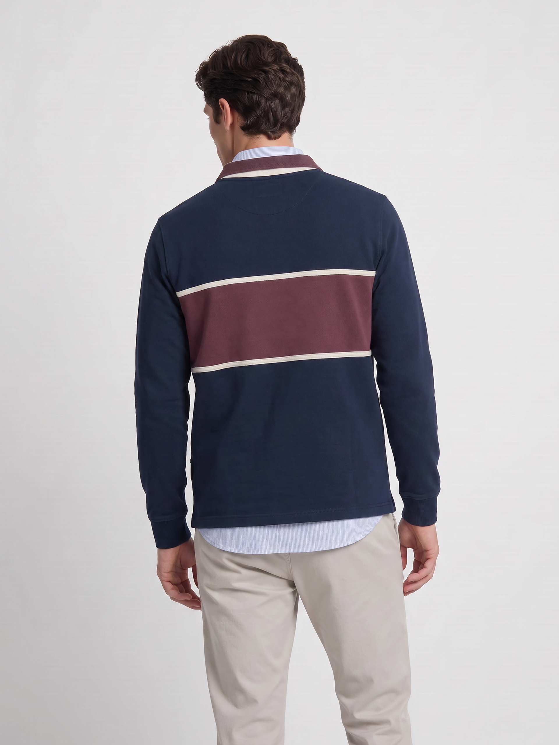 Navy blue young stories polo sweatshirt