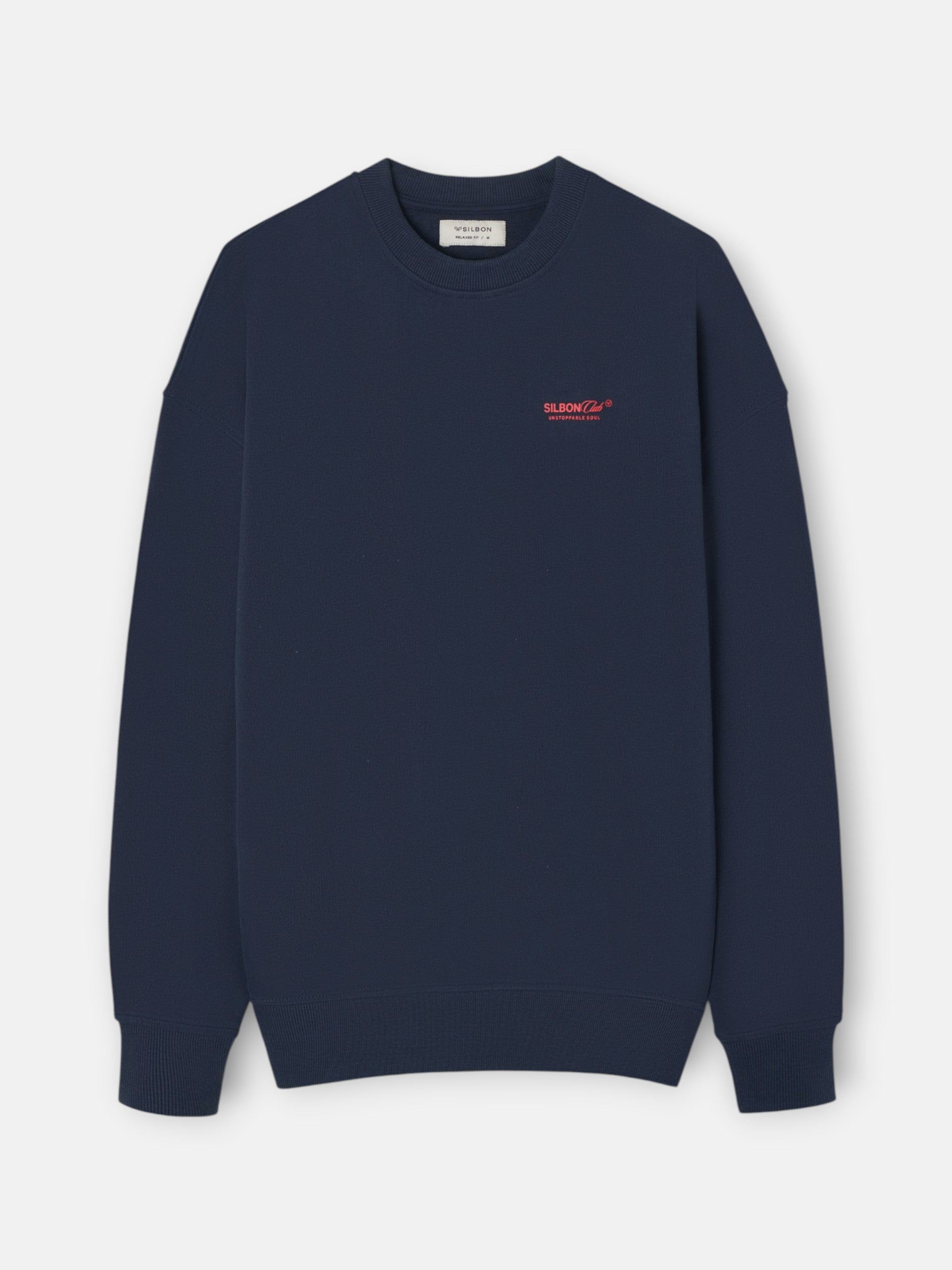 Sudadera relaxed fit silbon club azul marino