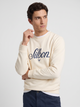 Sweat-shirt coupe décontractée Silbon brodé crème