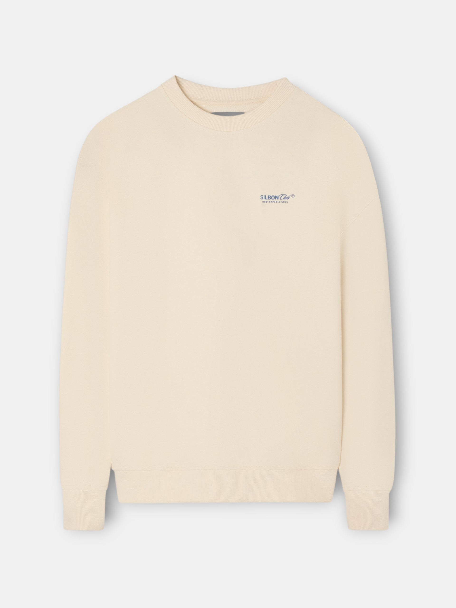 Sudadera relaxed fit silbon club crema