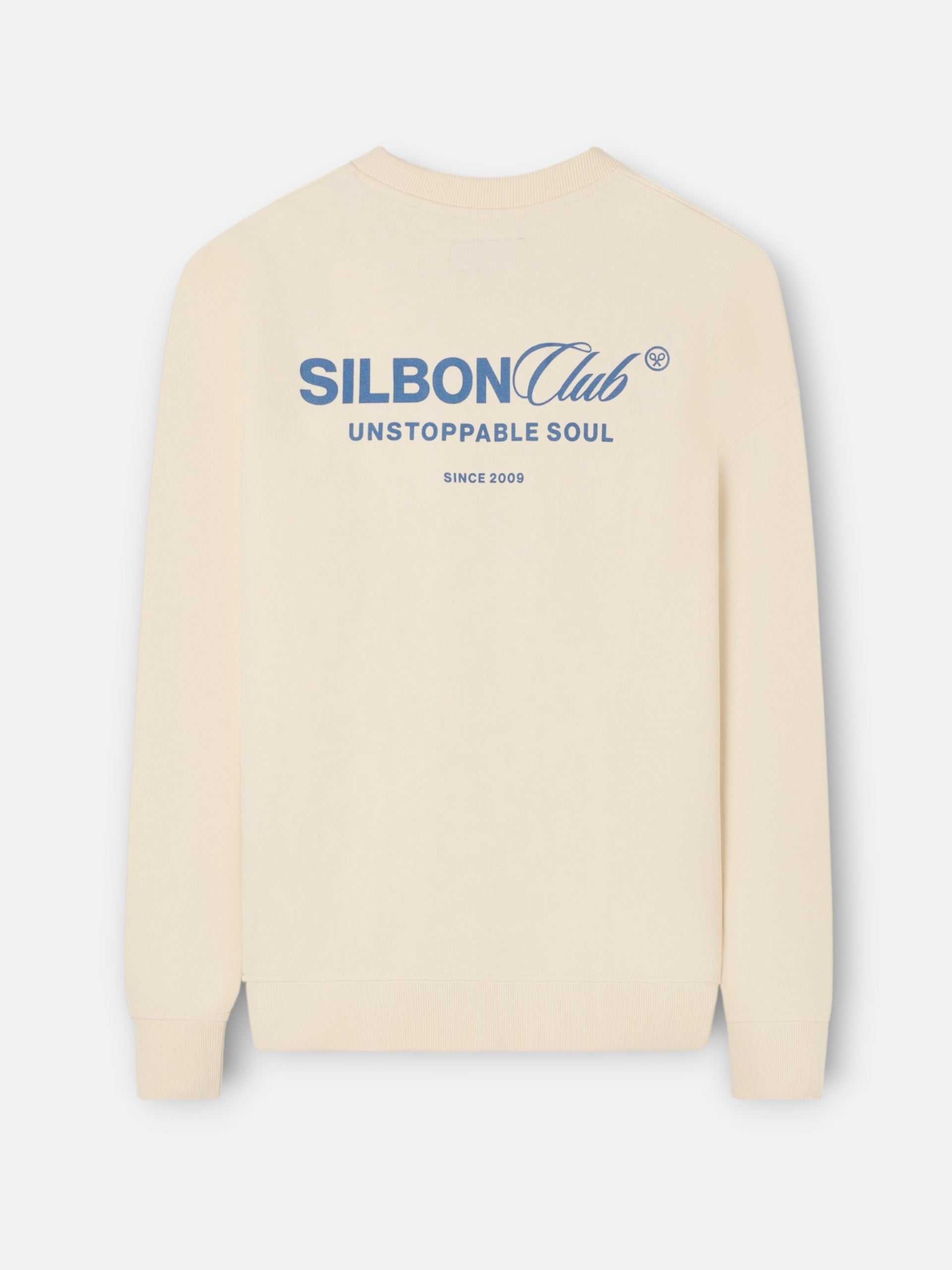 Sudadera relaxed fit silbon club crema