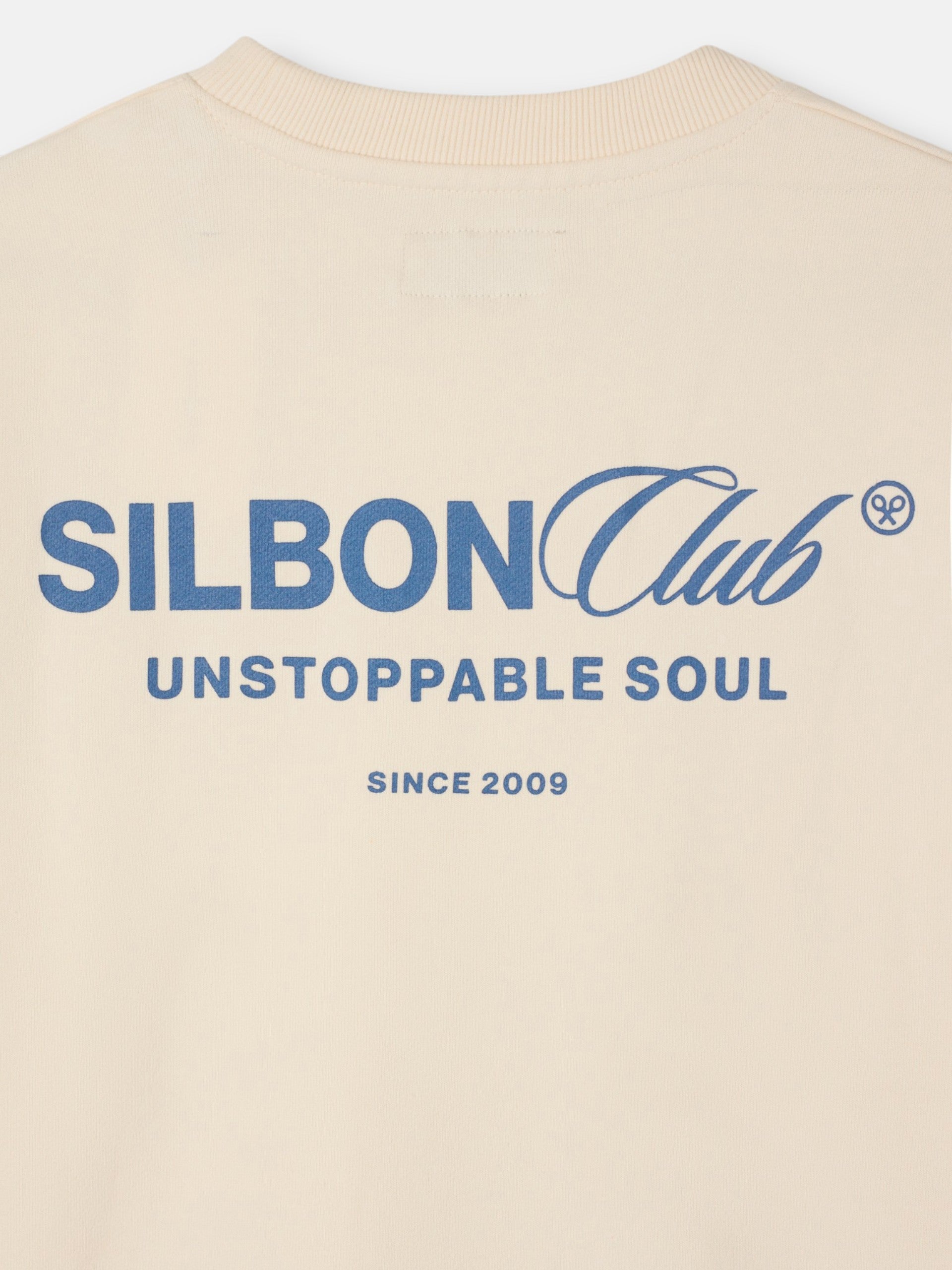 Sudadera relaxed fit silbon club crema
