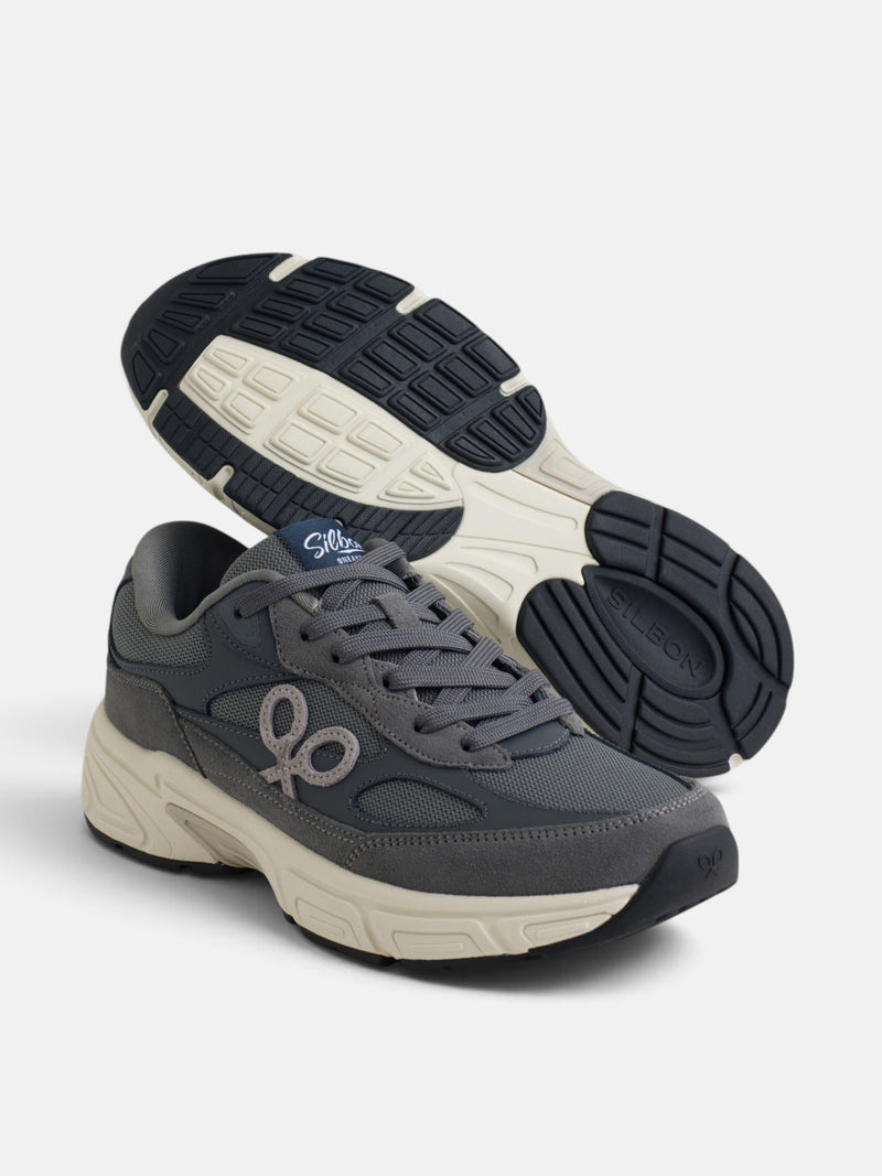 Baskets de course ton gris