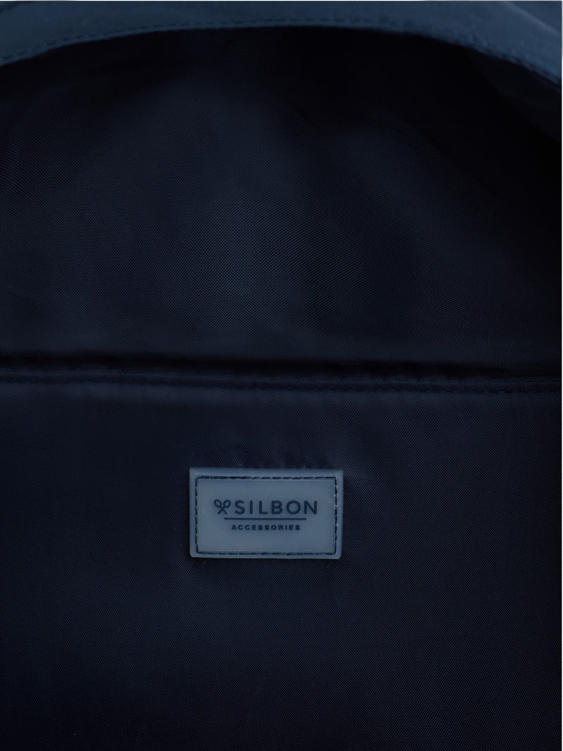 Navy blue padded backpack