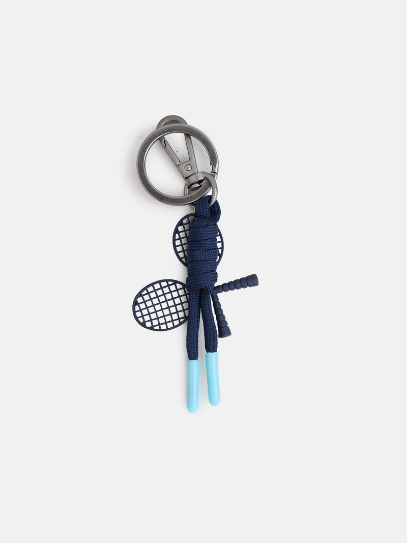 Llavero charm raquetas azul marino