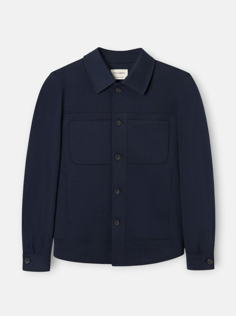 Chaqueta bolsillos azul marino