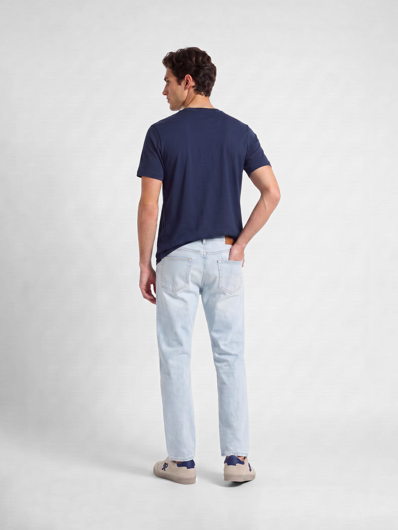 Silbon flock navy blue t-shirt