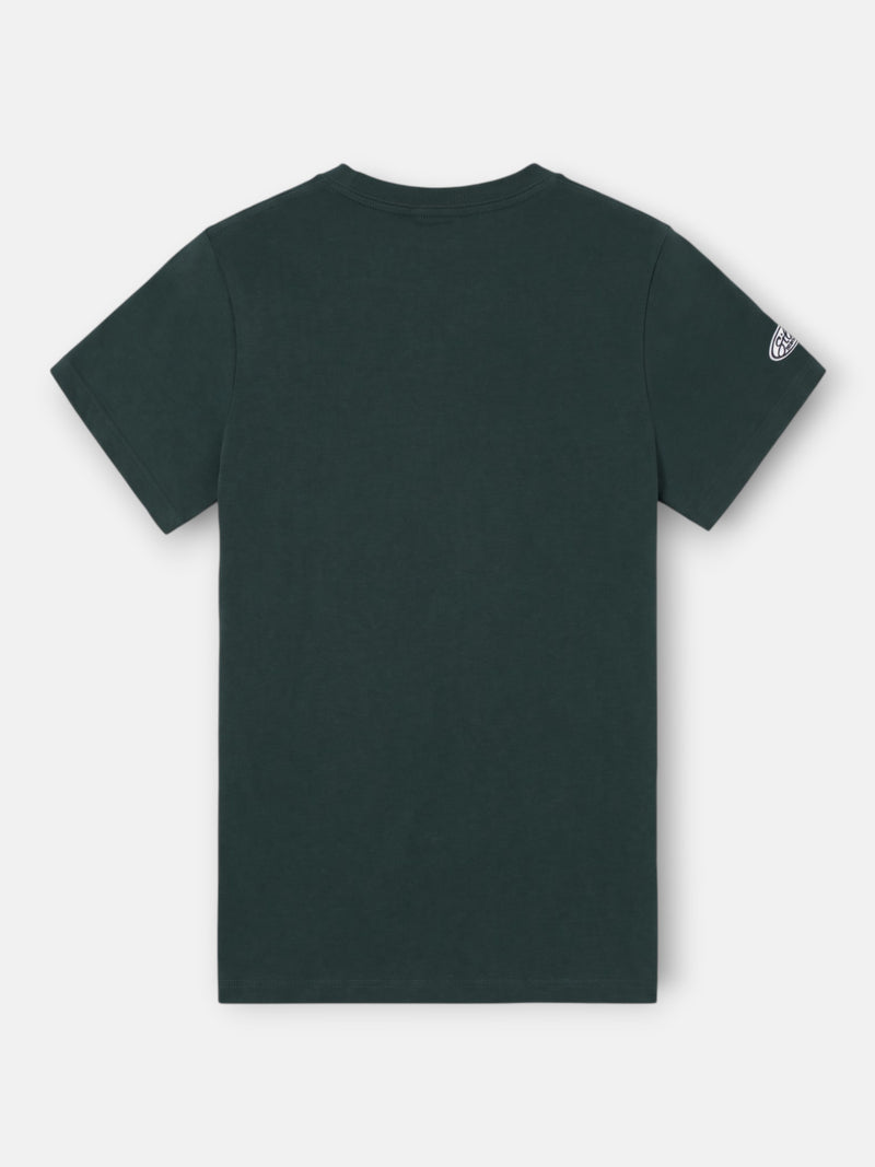 Basic t-shirt with dark green patch