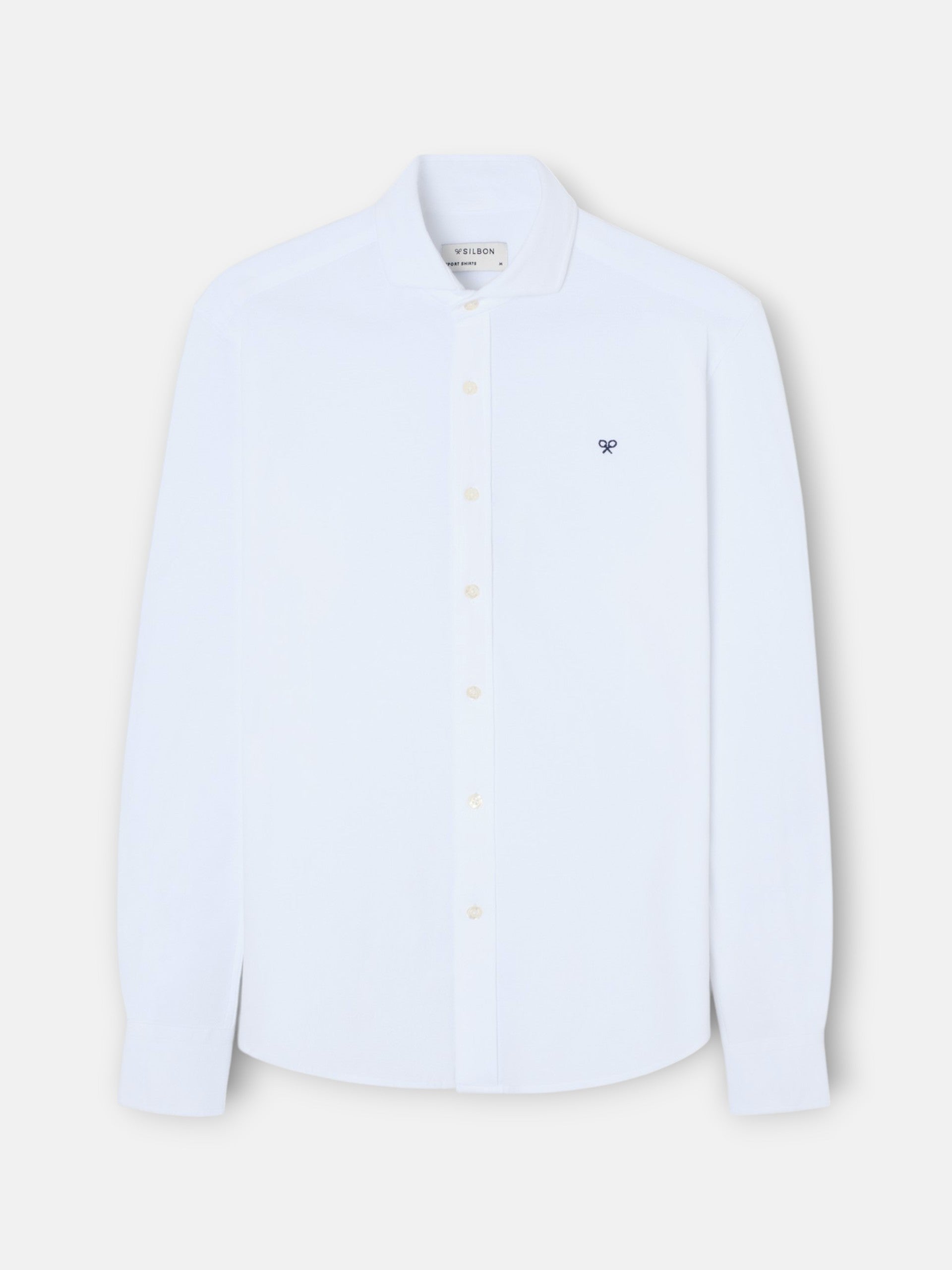 Camisa sport pique blanco