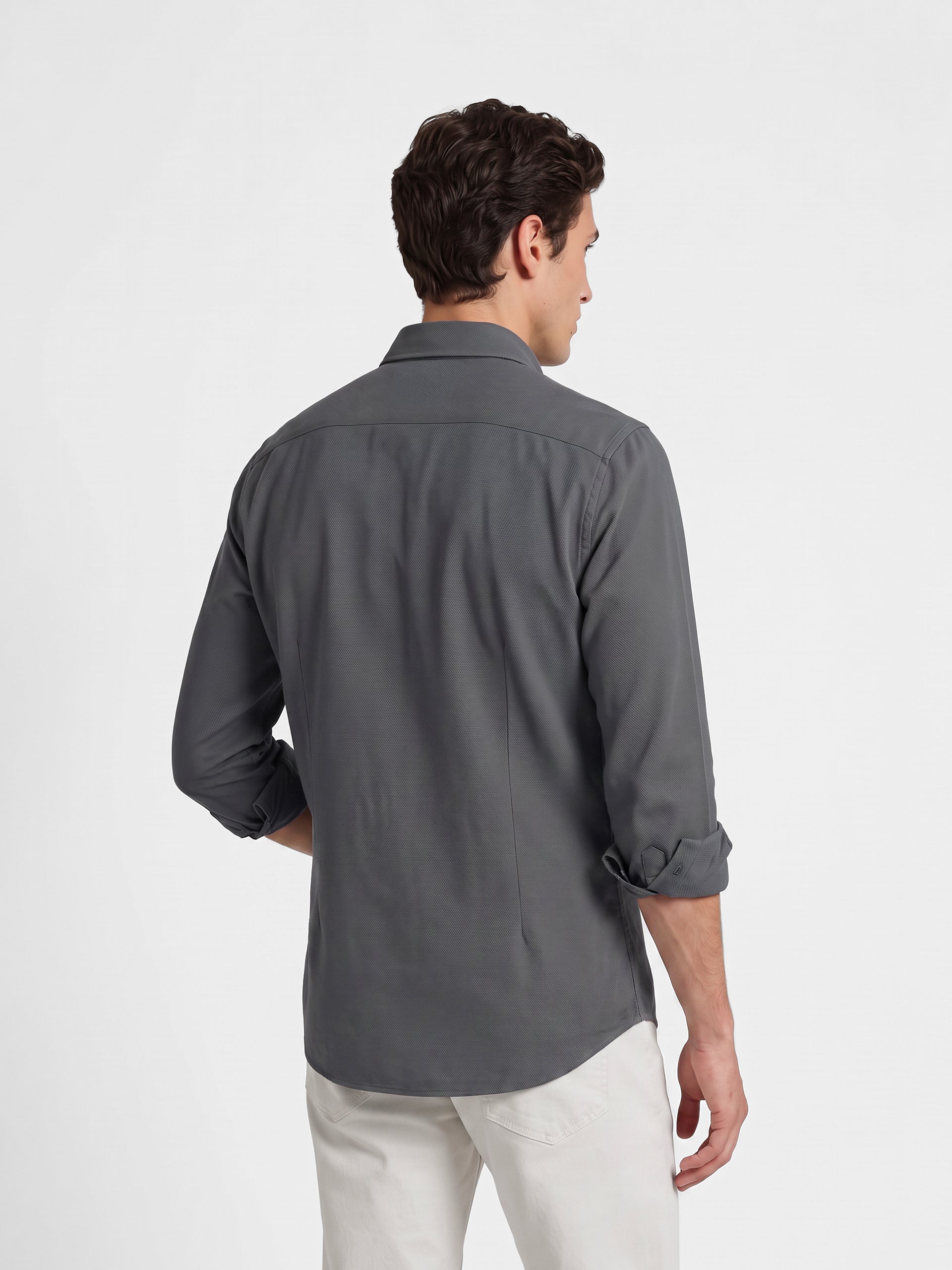 Camisa sport estructura verde oscuro