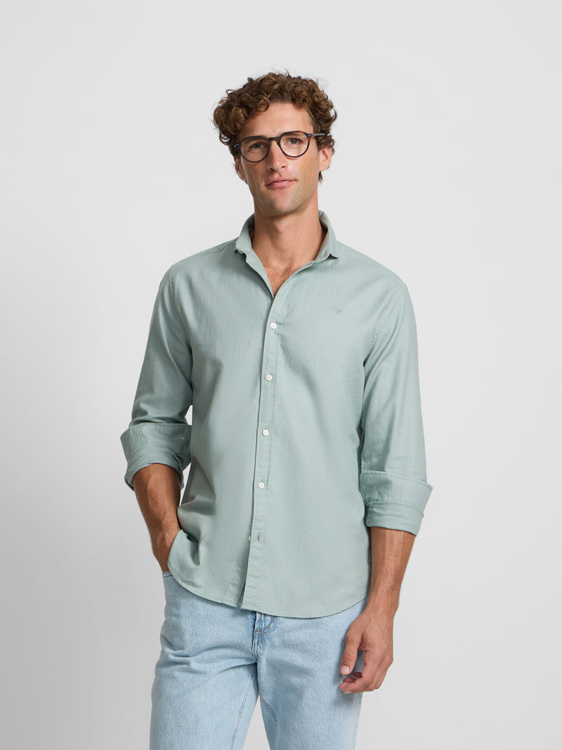 Chemise sport à chevrons verte