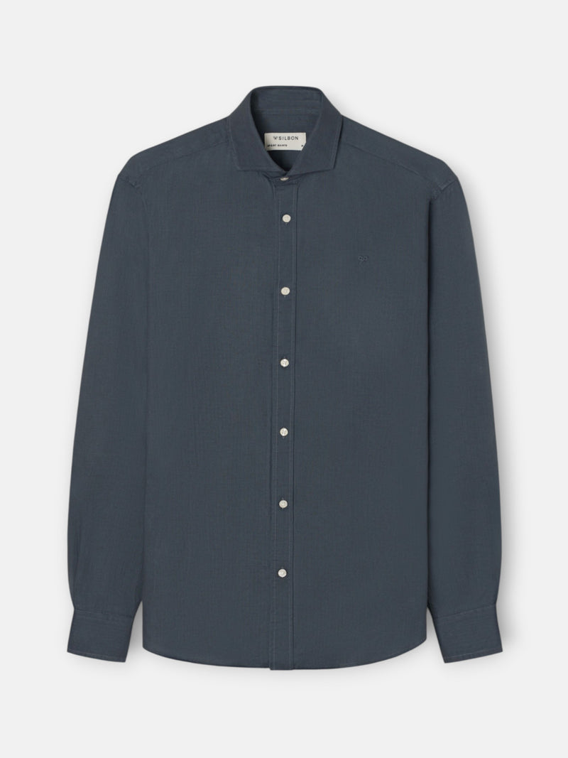 Grey herringbone sport shirt