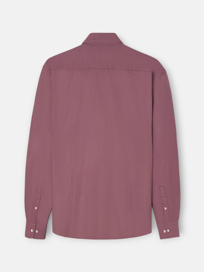 Chemise sport à chevrons bordeaux