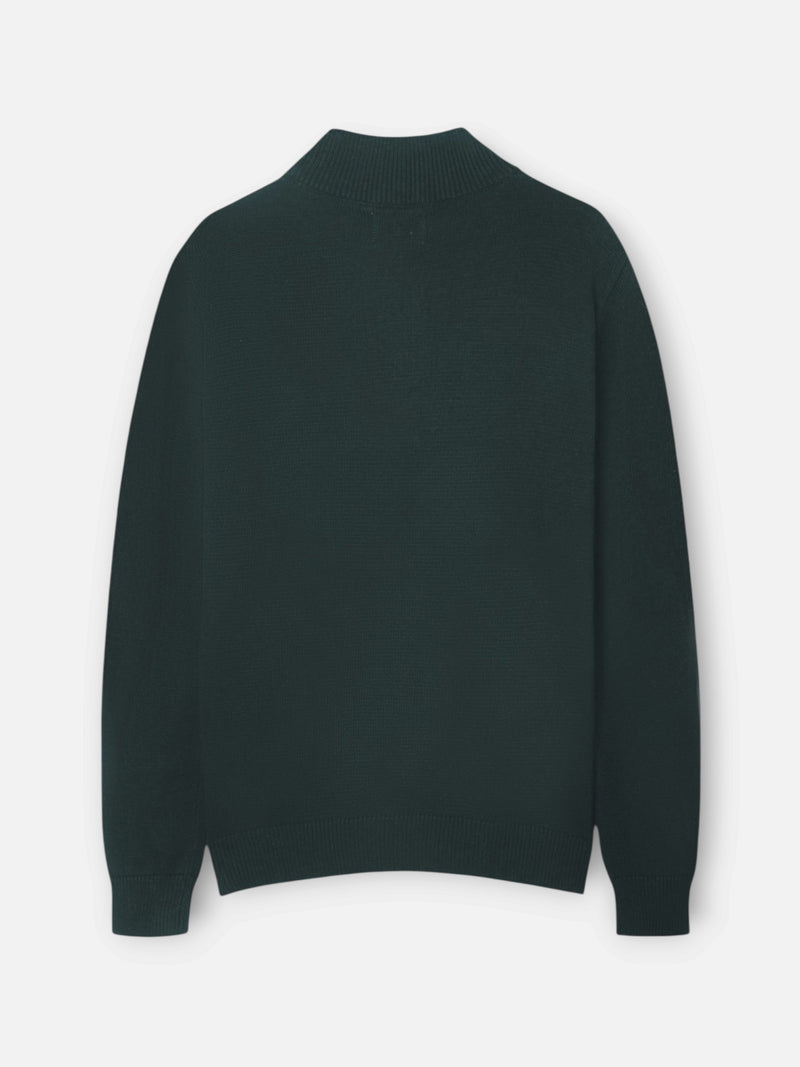 Jersey media cremallera verde