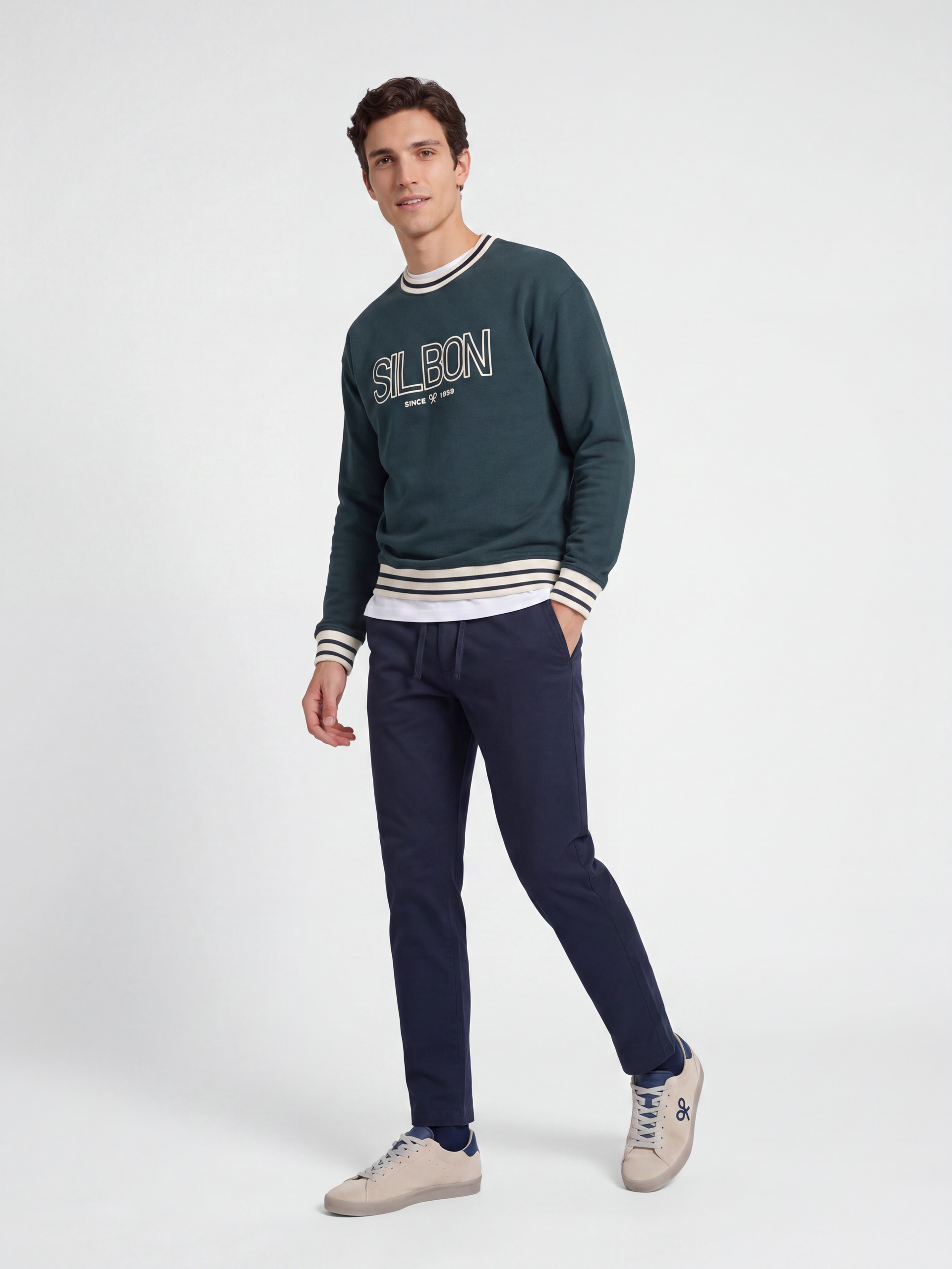 Navy blue sport jogger pants