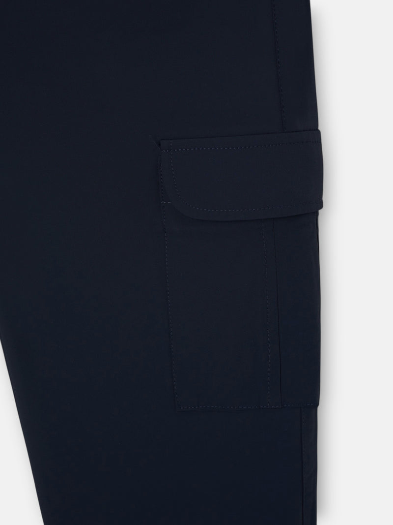 Pantalon cargo sport technique bleu marine