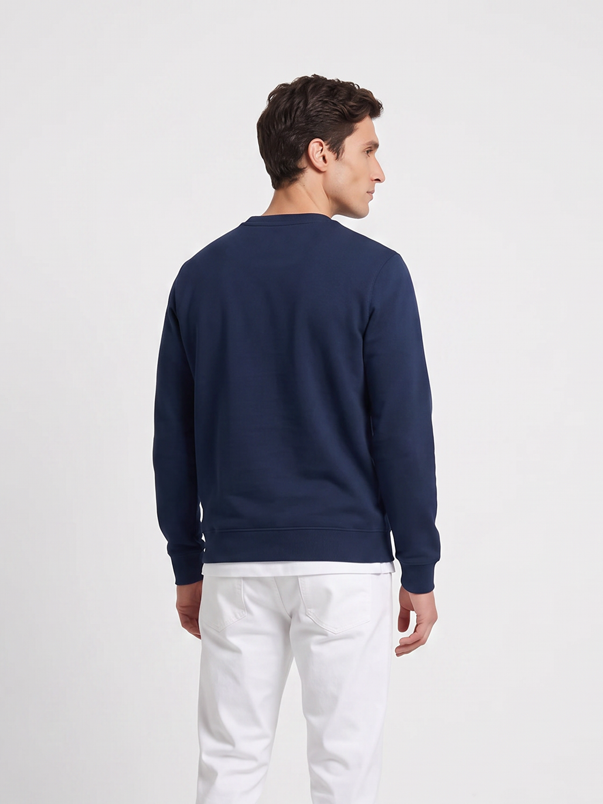 Silbon navy blue flock sweatshirt