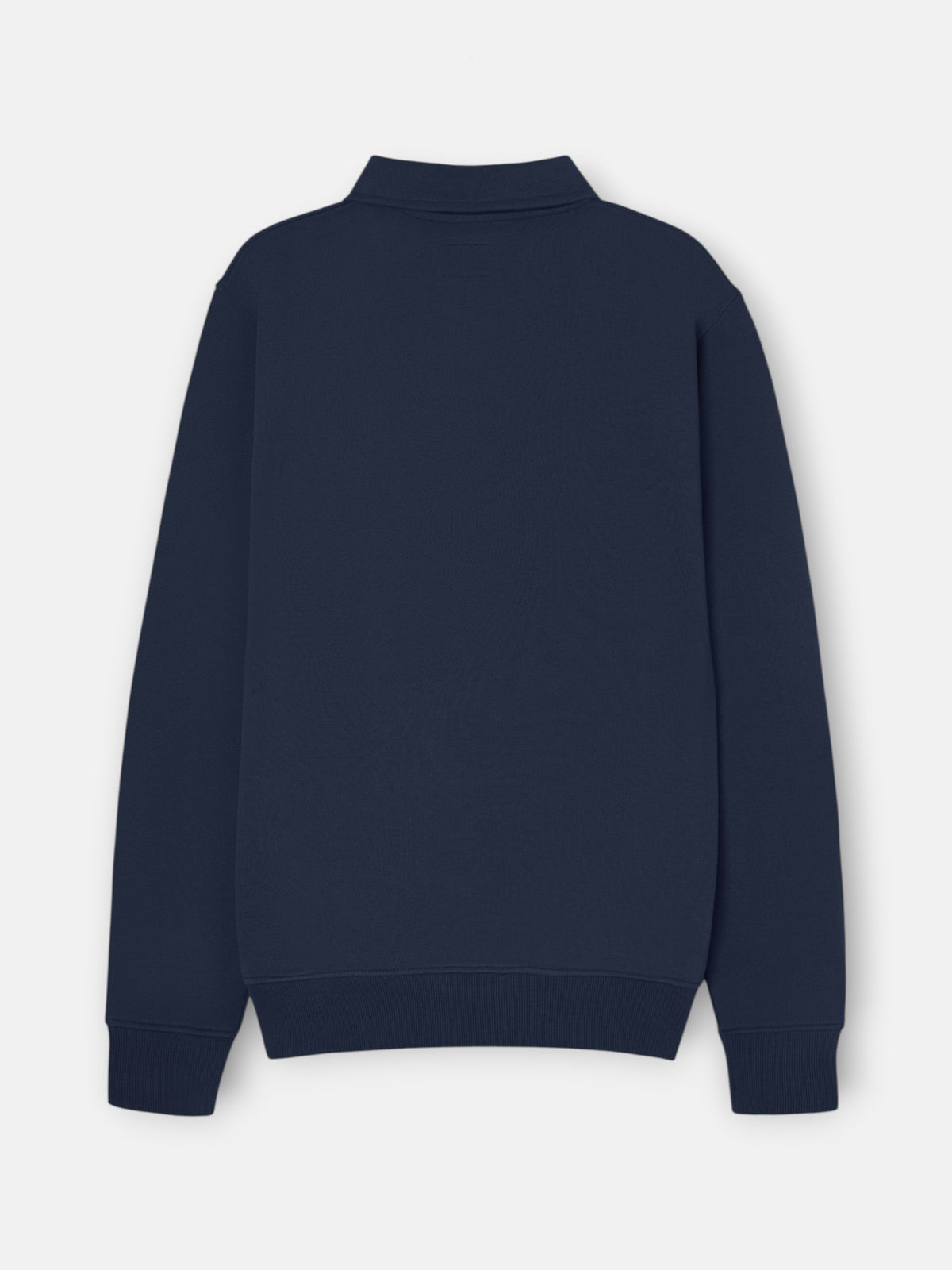 Sudadera media cremallera minilogo azul marino