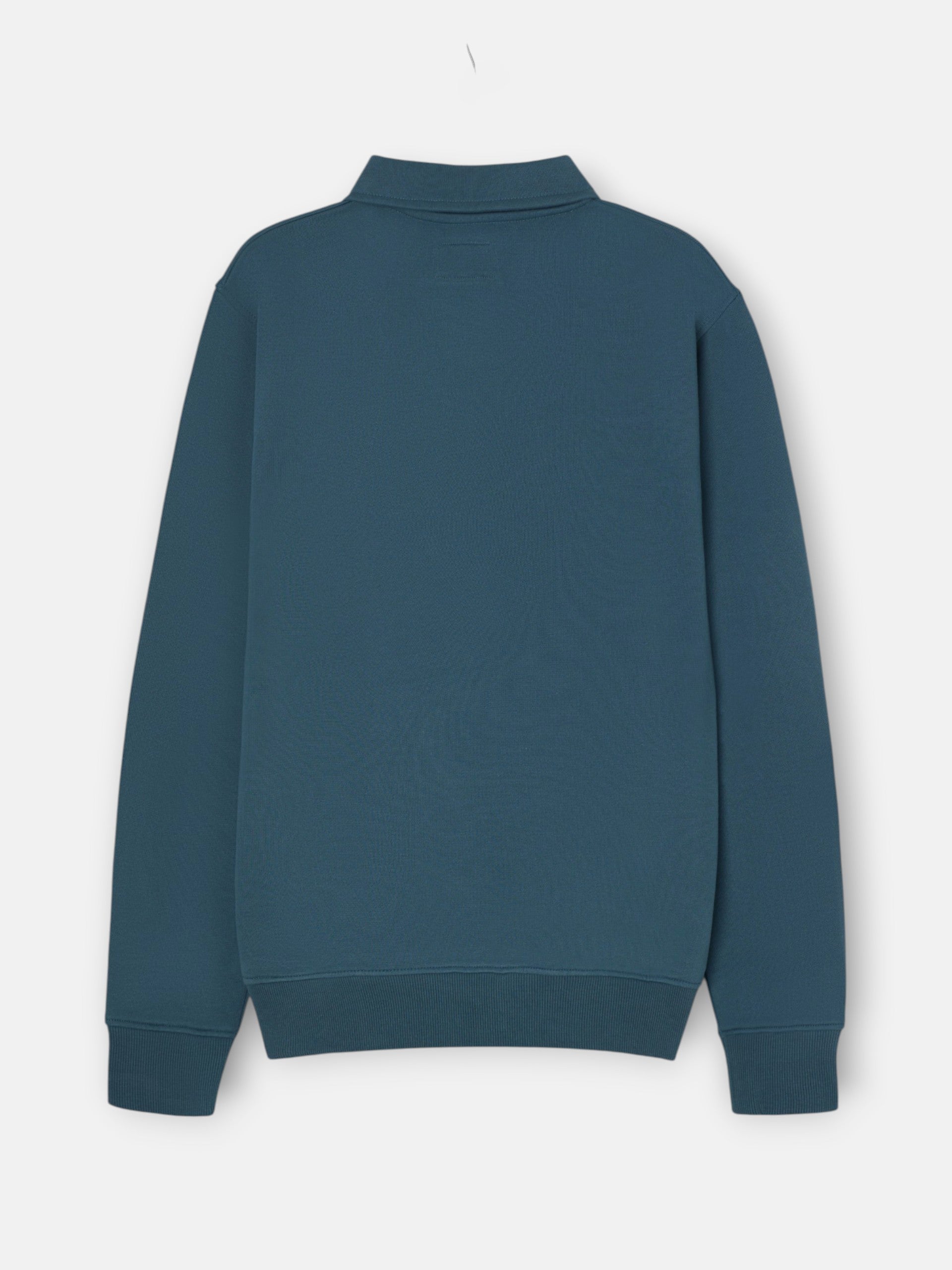 Sudadera media cremallera minilogo petroleo
