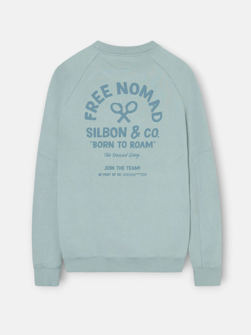 Sudadera ranglan free nomad verde claro
